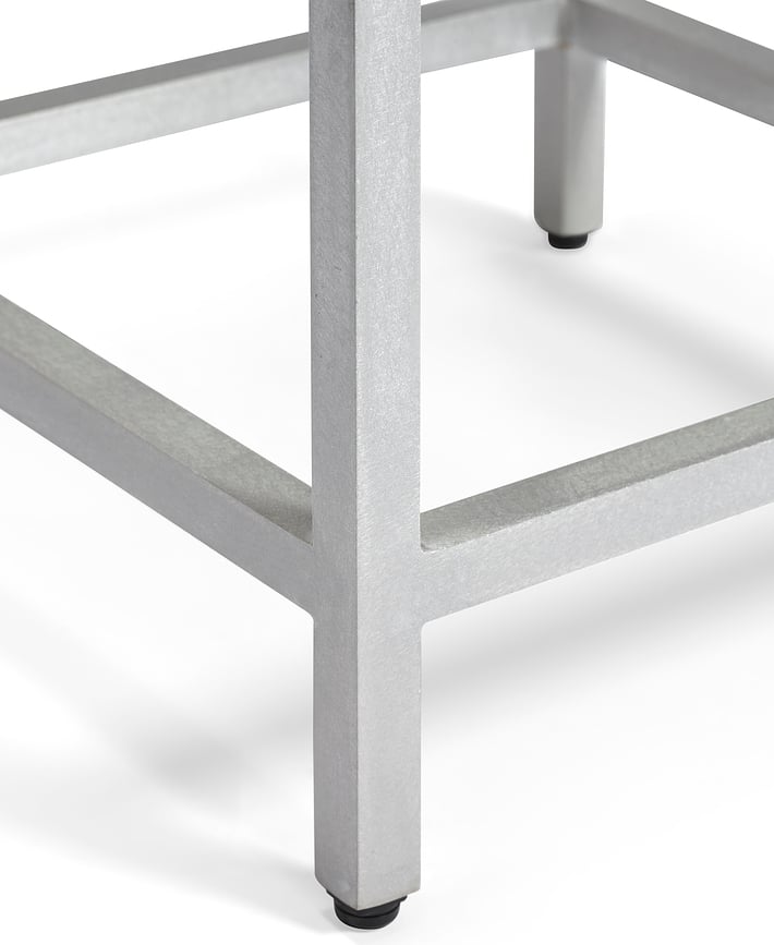 Alu Hocker 45 cm, grau