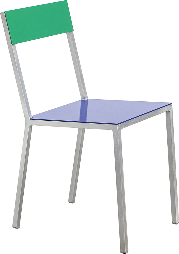 Alu Stuhl grün-blau