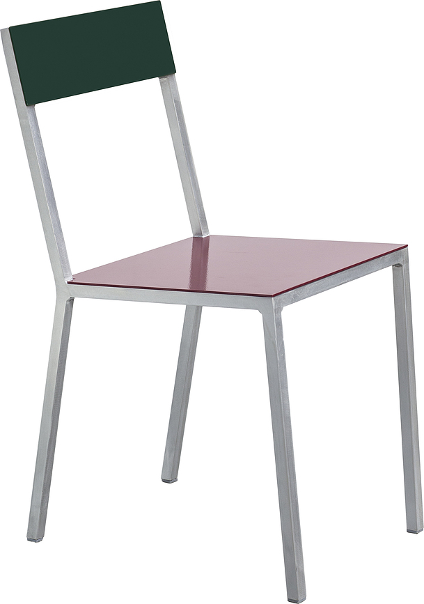Alu Stuhl, grün-rot