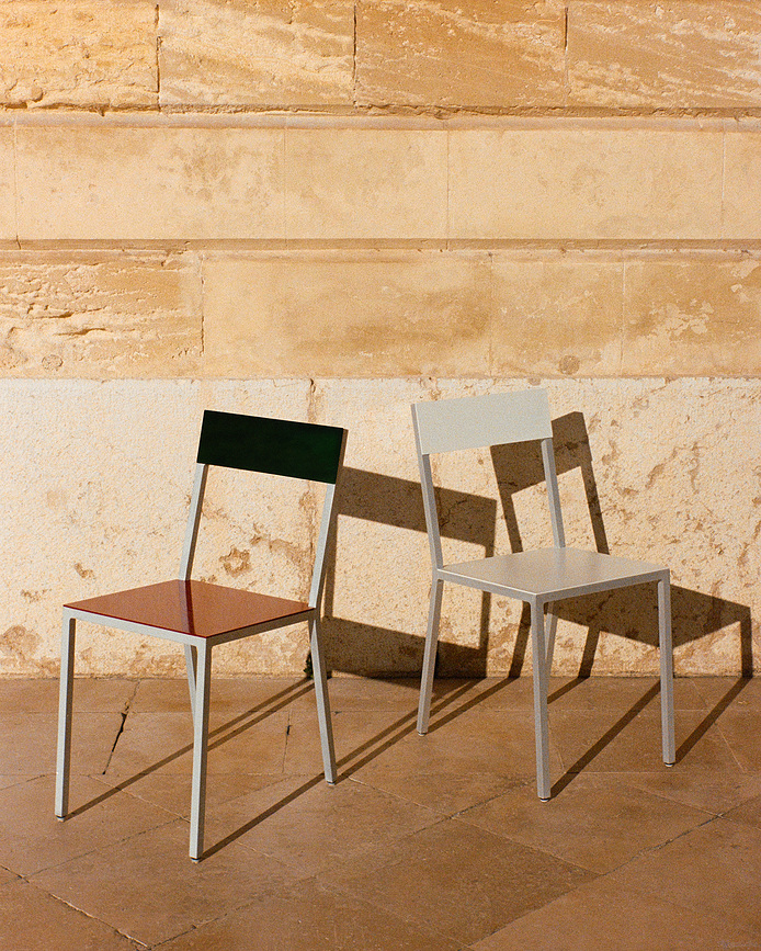 Alu Stuhl, weiß-beige