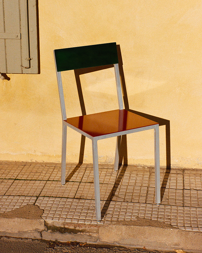 Alu Stuhl, weiß-beige