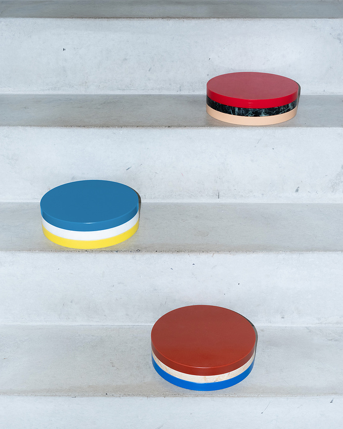 Circles Подложки за чаши 21 см, ярки цветове, 3 бр