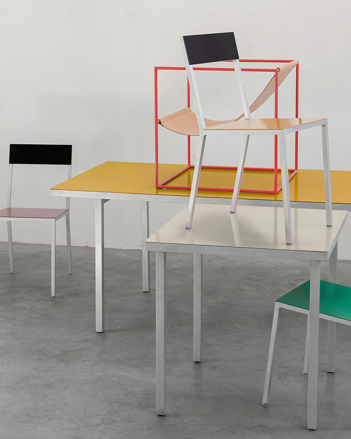 Gartentisch 85 x 180 cm Alu, gelb