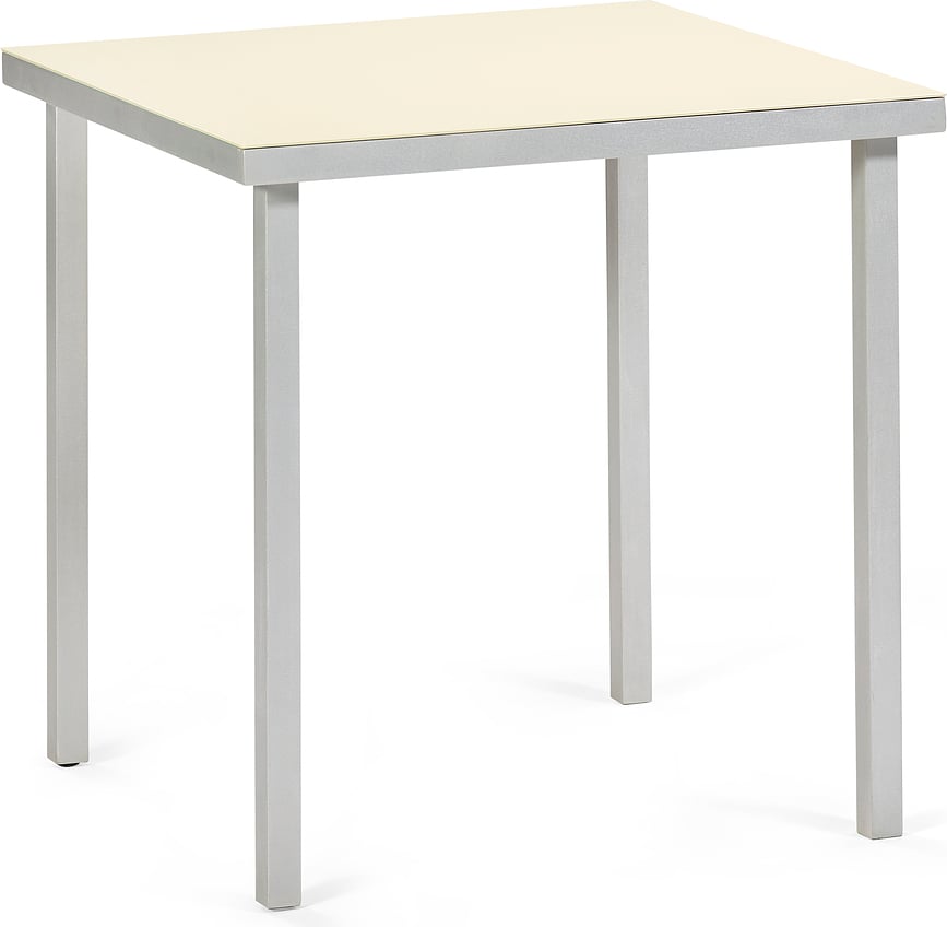 Gartentisch Alu 85 x 85 cm, elfenbein