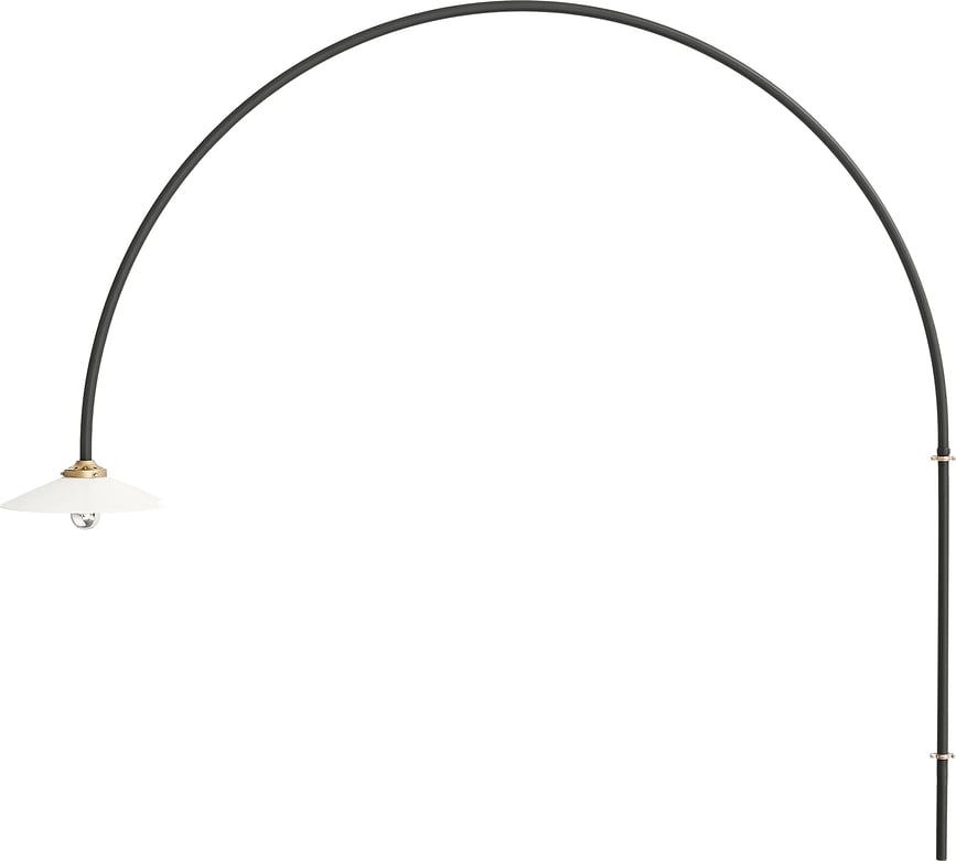 Lampada da parete N°3 135 cm, nera