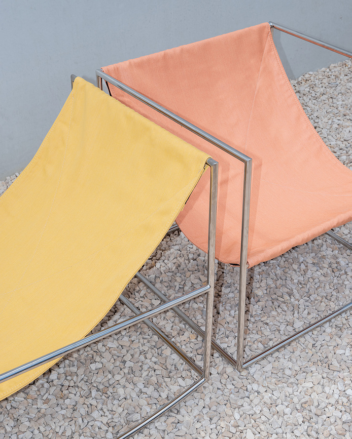 Leżak ogrodowy Valerie Objects 60 cm jasnoniebieski