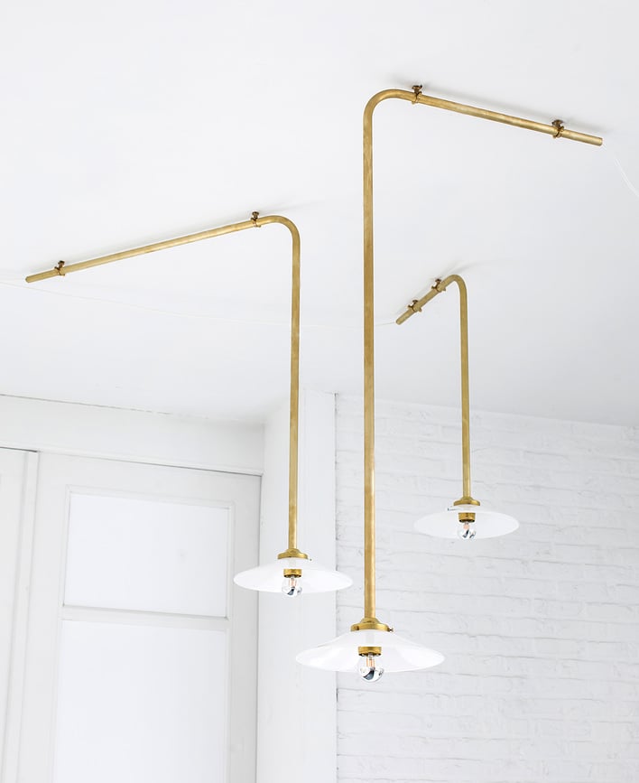 N°2 Plafondlamp, messing