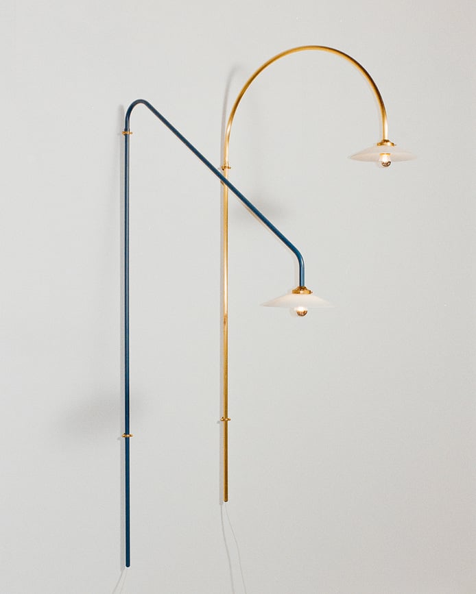 N°2 Væglampe 180 cm, blå