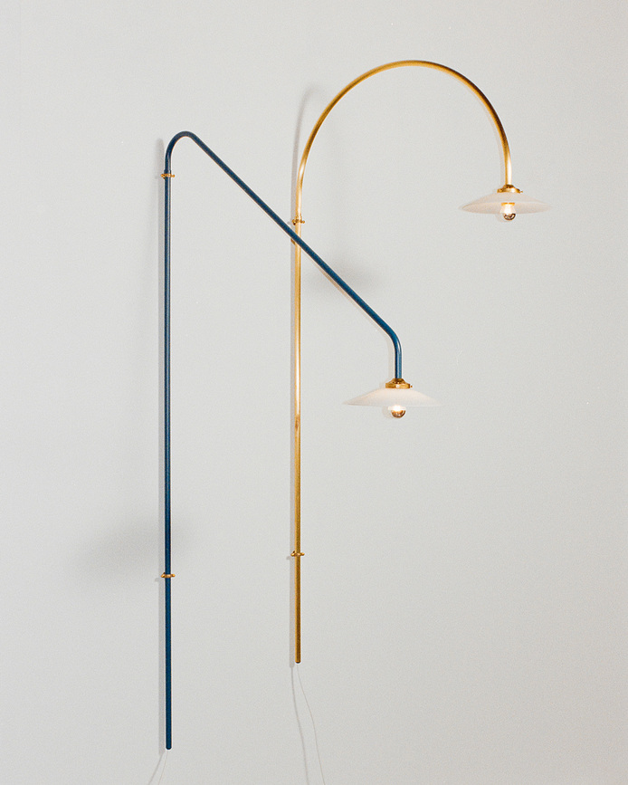 N°2 Wandlamp 180 cm blauw