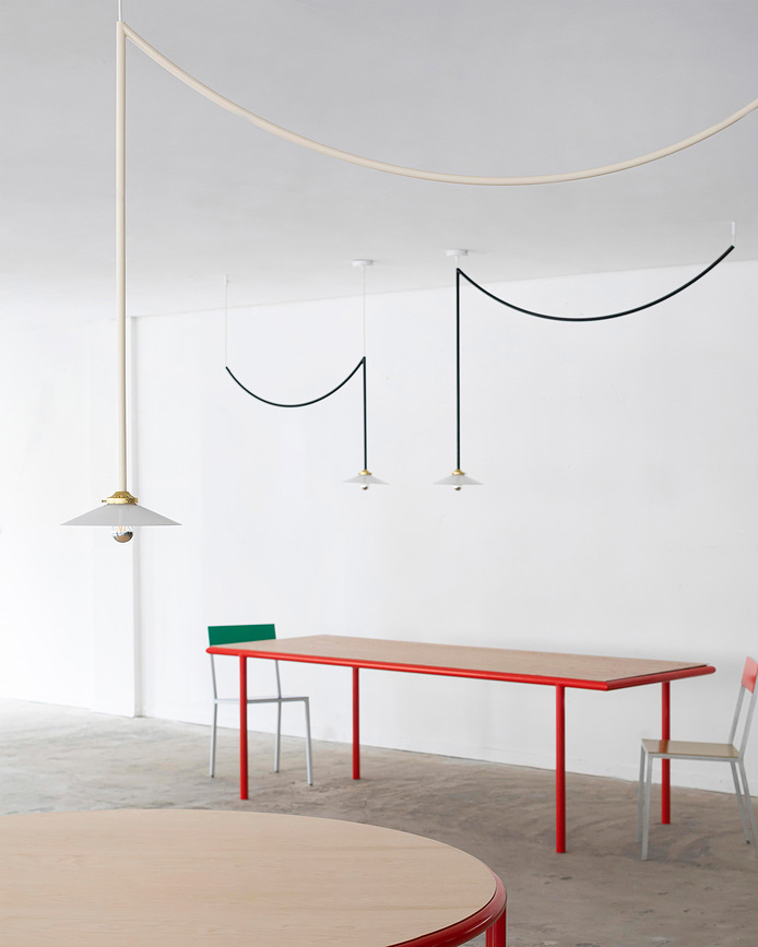 N°5 Plafondlamp, rood