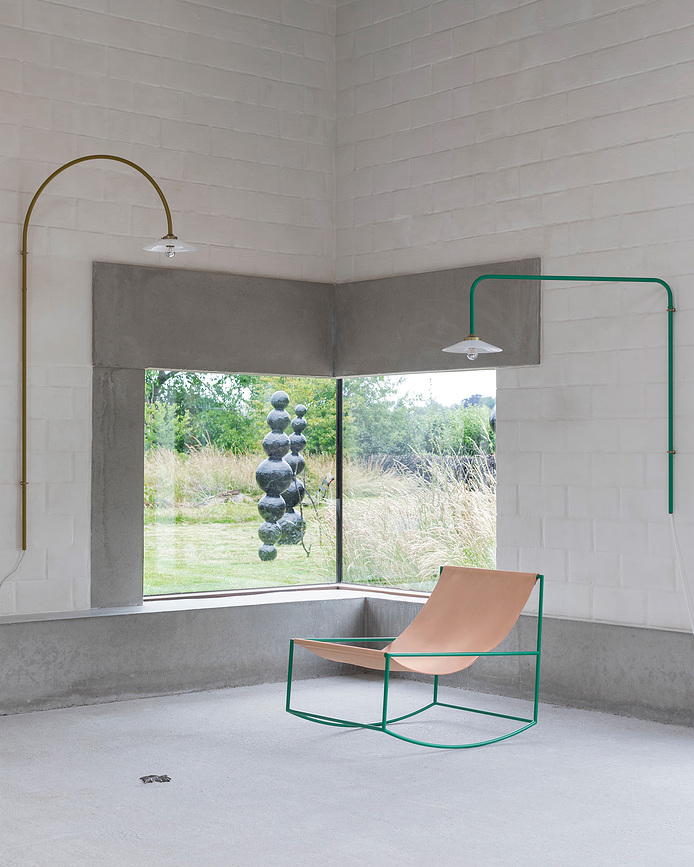 N°5 Wandlamp 100 cm, zwart