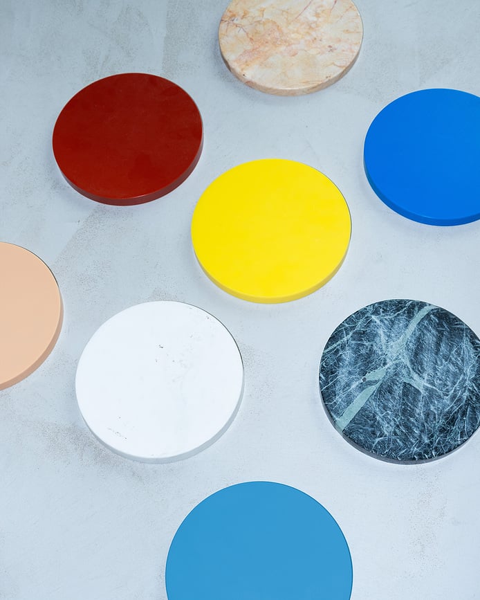 Glāžu paliktņi Circles, 21 cm, spilgtas krāsas, 3 gab.