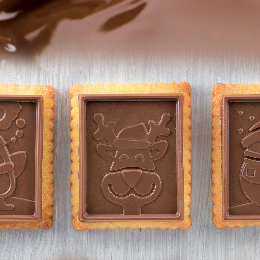 Ckc01 Moule à Biscuits, en silicone, forme Bonhomme de Neige Slim