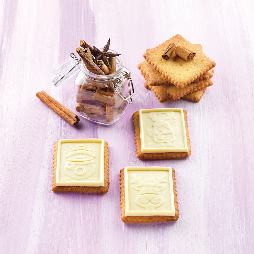 Ckc01 Moule à Biscuits, en silicone, forme Bonhomme de Neige Slim