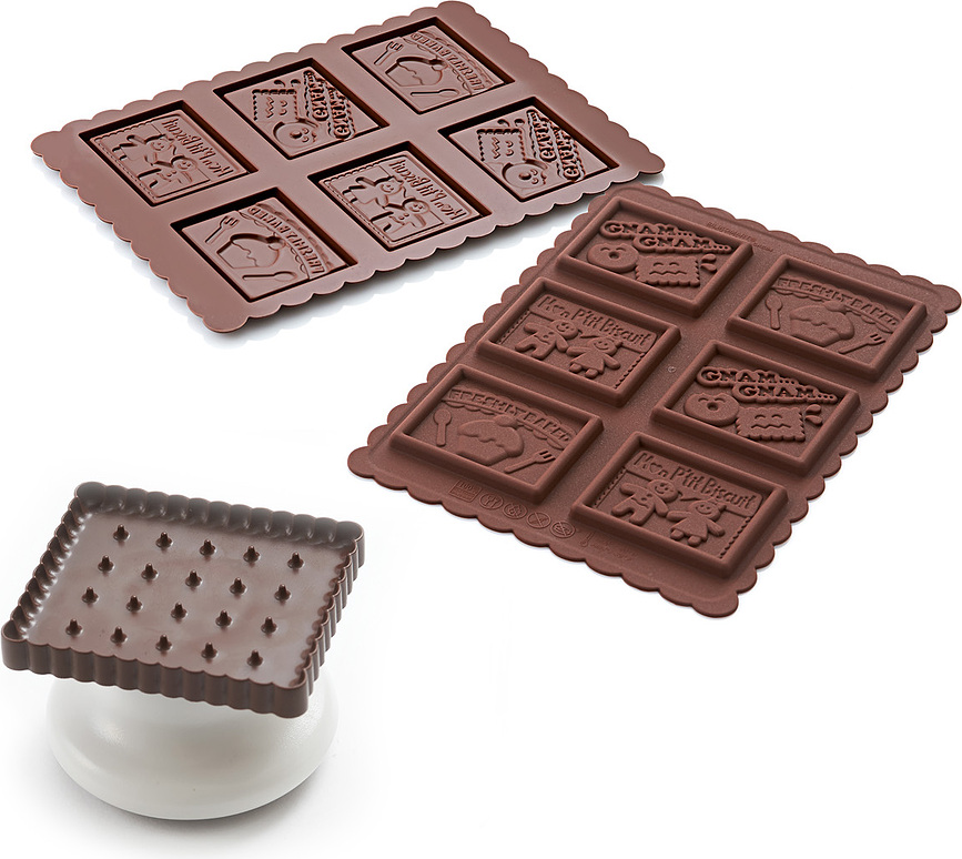 Ckc02 Gnam Gnam Slim Moule à Biscuits, en silicone