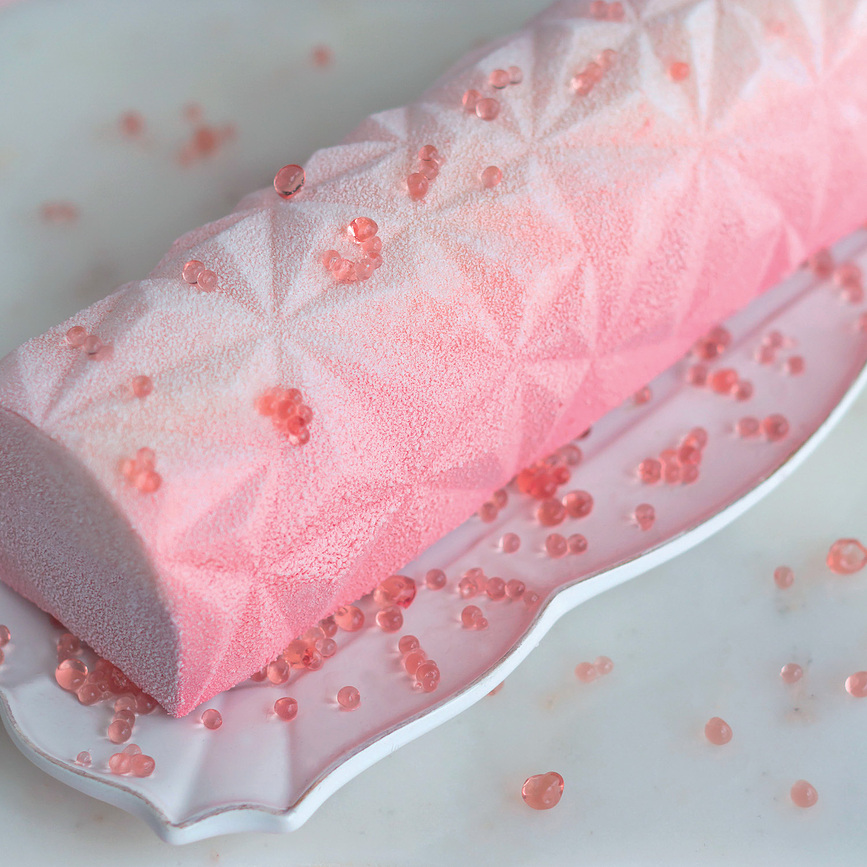 Diamond Buche Kalup za hladne slastice sa strukturalnom podlogom za dekoraciju Set od 2 dijela