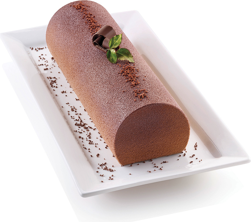 Diamond Buche Φόρμα για γλυκά χωρίς ψήσιμο, με ανάγλυφο χαλάκι διακόσμησης, 2 τμχ