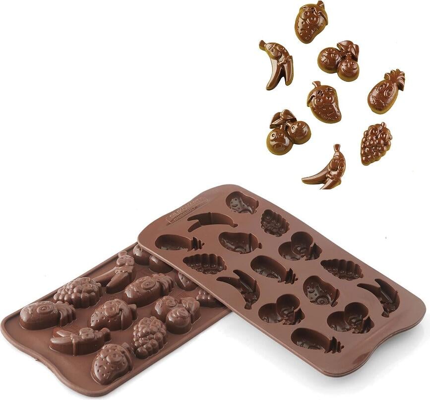 Forma šokolādes konfektēm Scg32 Choco Fruits silikona