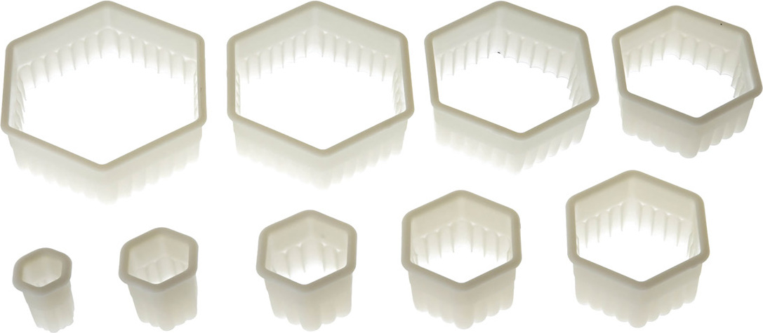 Silikomart 72.318.87.0069 Set Tagliapasta Per Fiori In Nylon - 6 Forme Da 3.5 A 12 Cm - Per Decorare Torte E Biscotti