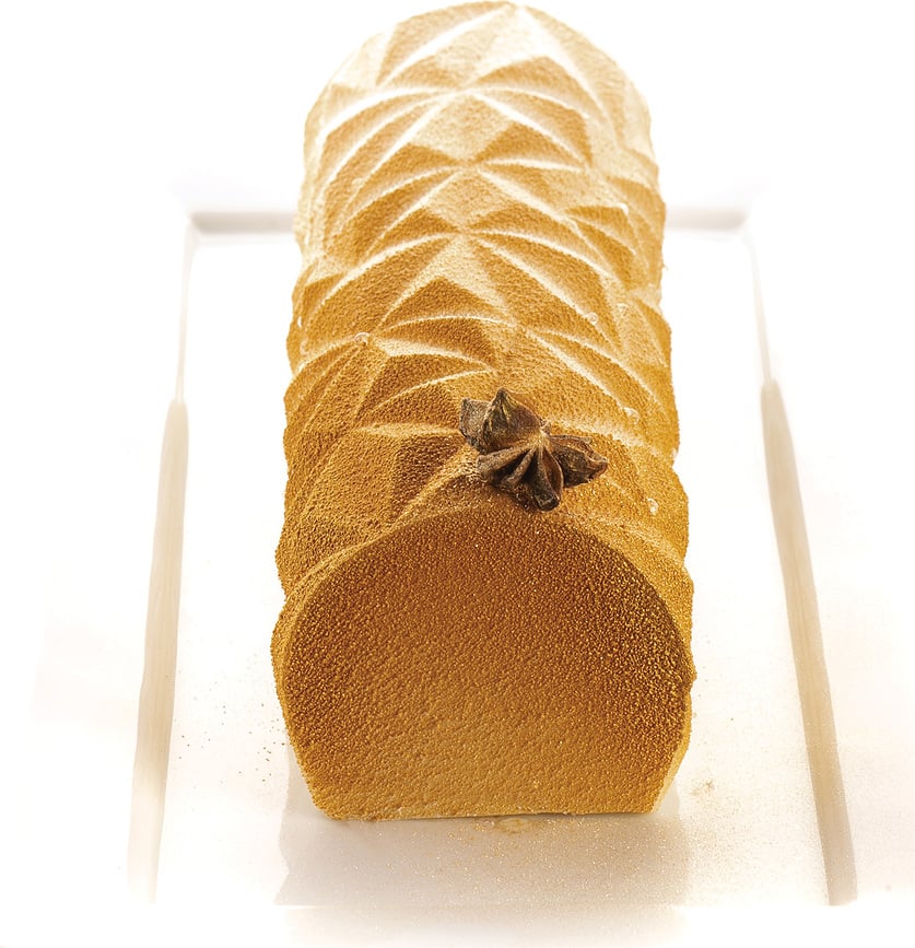 Molde Buche Diamond, con tapete estructurado para decoración, Set de 2 piezas