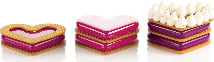 Molde de silicona Mini Love Story, para galletas