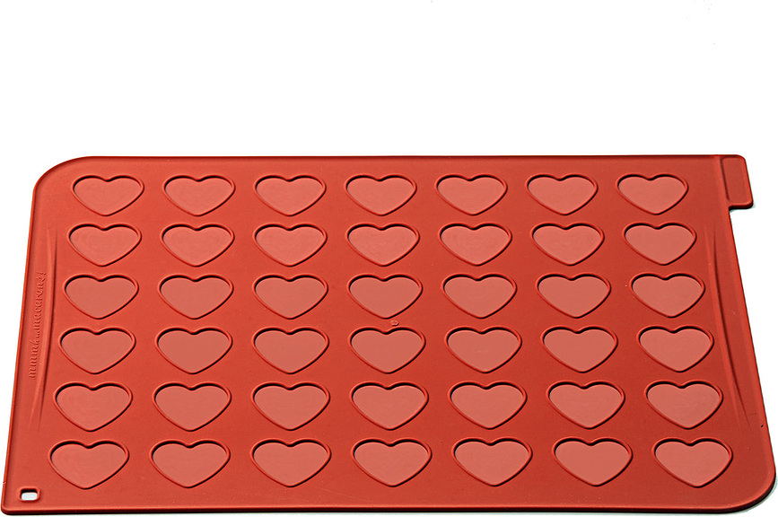 Molde de Silicona Silikomart Mac03, forma de corazones, 30 x 40 cm