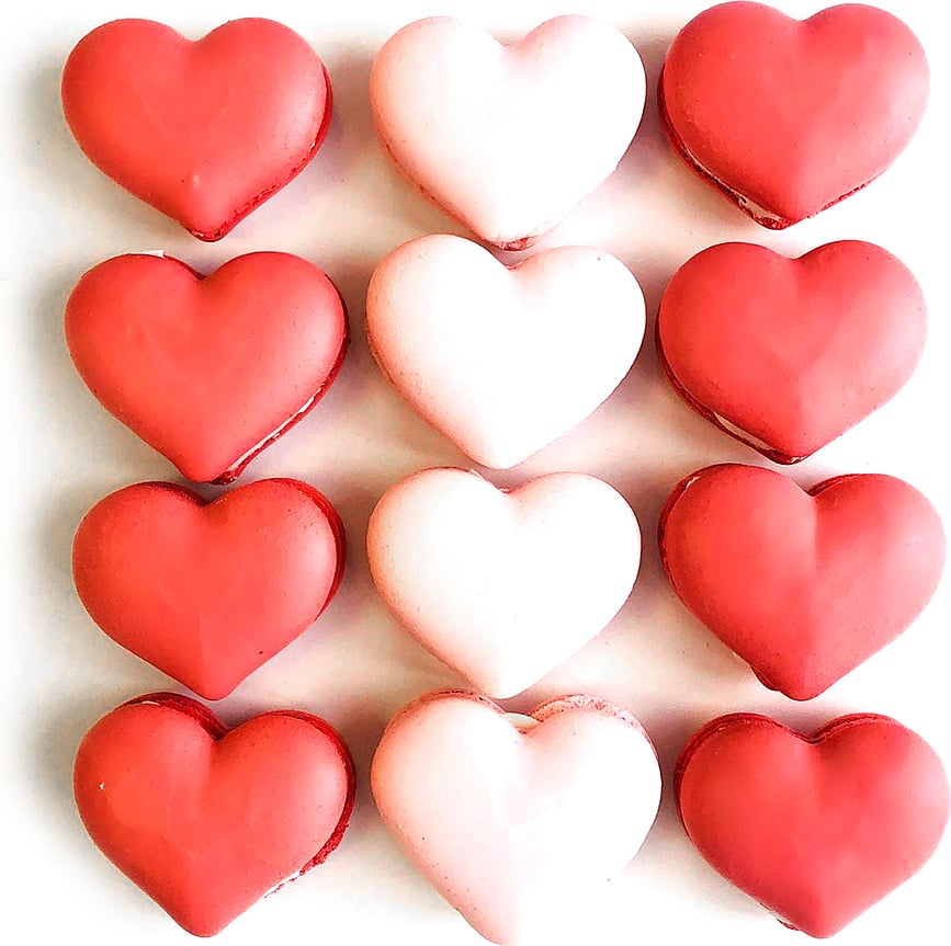 Molde de Silicona Silikomart Mac03, forma de corazones, 30 x 40 cm