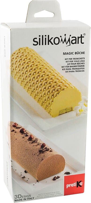Molde Magic Buche, con tapete estructurado para decoración, Set de 2 piezas