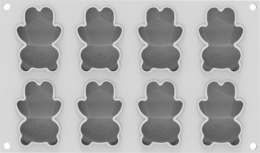 Molde para bombones de silicona Silikomart, diseño de ositos