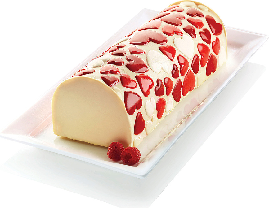 Molde para Tarta Magic Love, con tapete estructurado para decoración, Set de 2 piezas