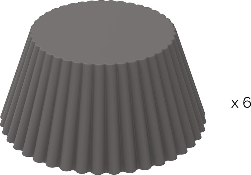 Moldes de silicona Silfry, grises, 6 unidades