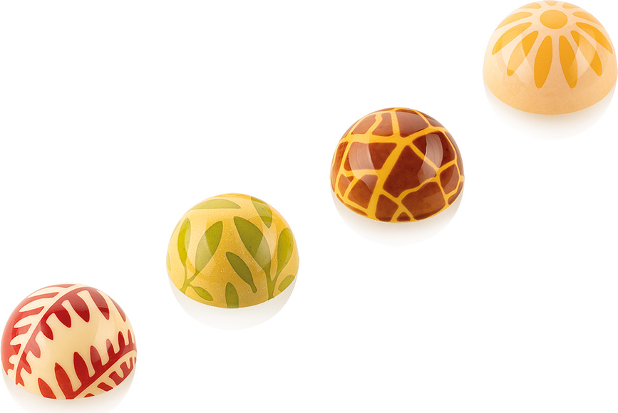 Pralinenstempel mit Silikomart Form, 5-teilig