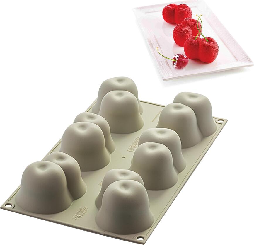 Rosso Ciliegia Moule à Biscuits, en silicone