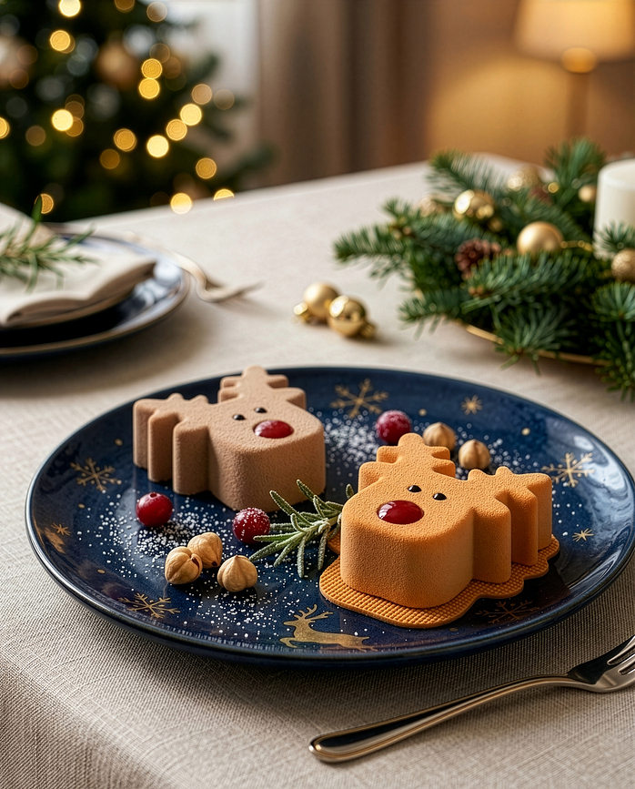 Rudolf Silicone Mold for Monoportions with Base Insert, 2-piece set
