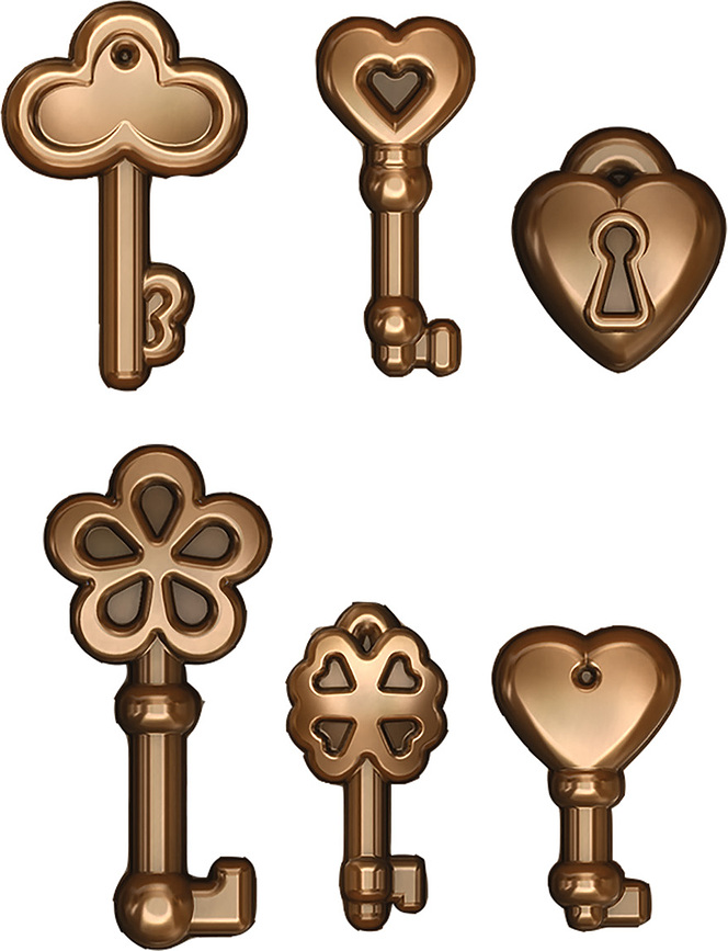 Scg33 Choco Keys Kalup za čokoladice, silikonski