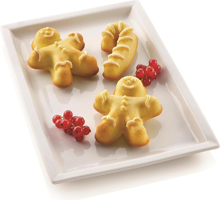 Sf106 Moule à Pâtisserie pour bonhomme de pain d'épice, en silicone