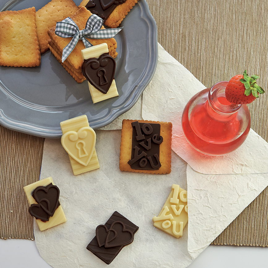 Sf196 Choco Tags In Love Moule à Chocolat, en silicone