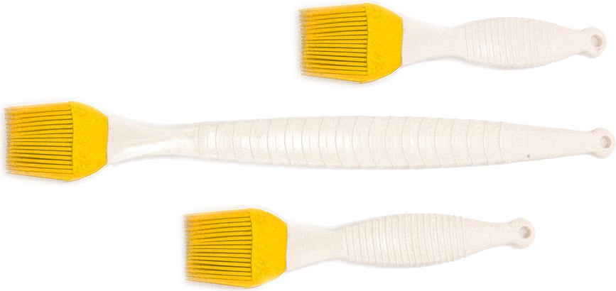 Silikomart Acc025 Čopiči za testo, 3 kosi, rumeni, silikonski