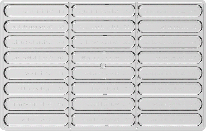 Silikomart Adventni koledar s pekačem in podstavki za čokoladice, 4-delni set