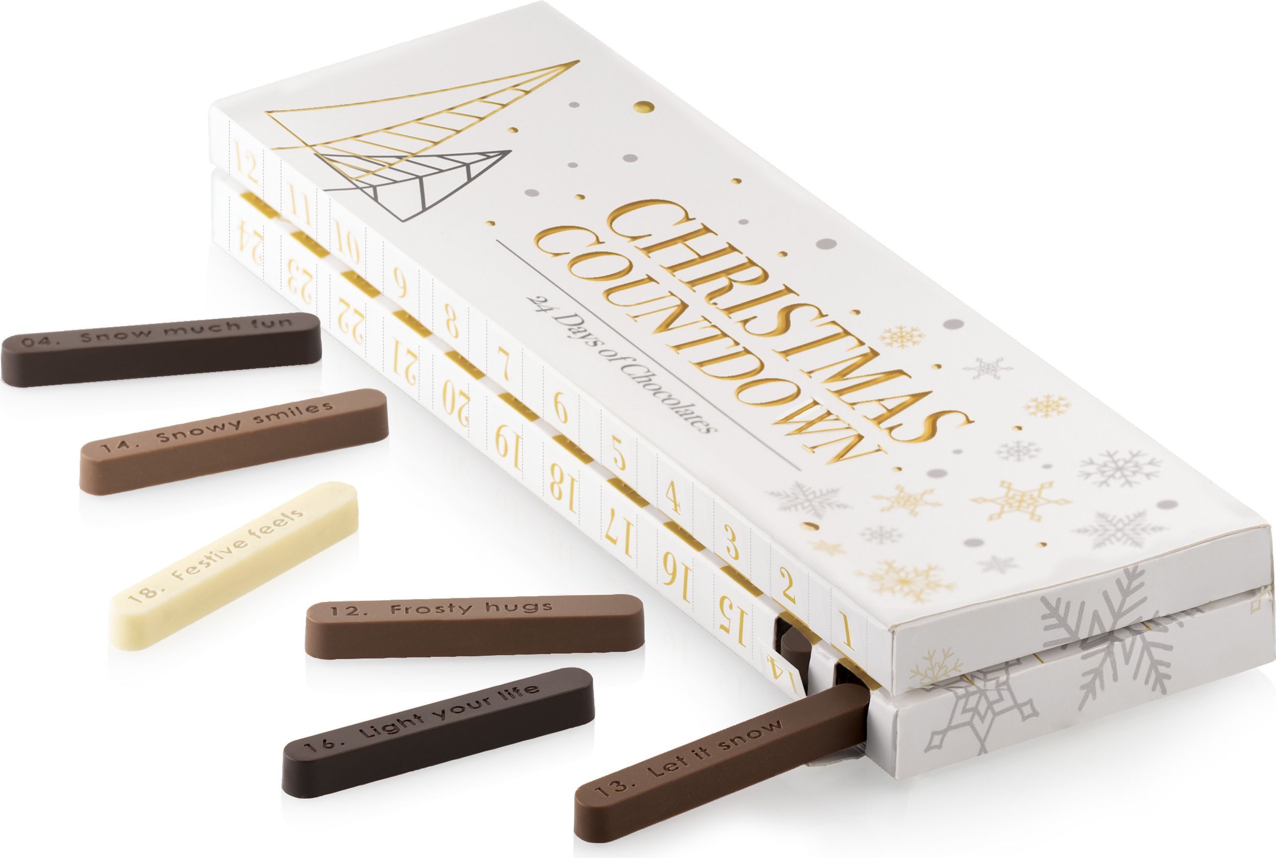 Silikomart Adventskalender Set, inkl. Pralinenform und Untersetzer, 4-teilig