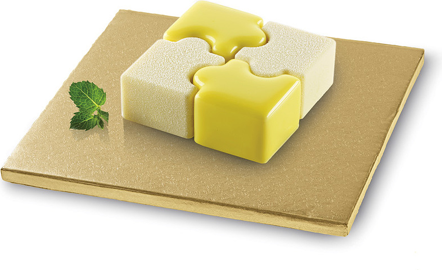 Silikomart Support à Gâteau 25 x 25 cm, argenté