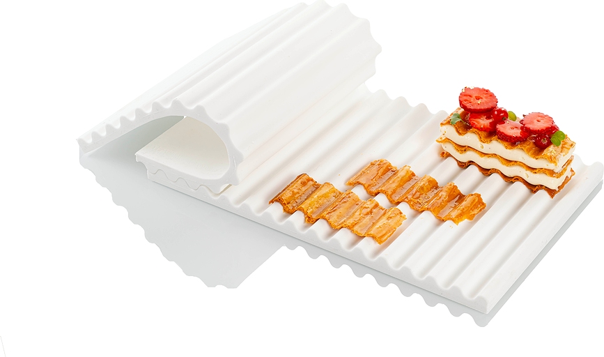 Silikomart Mountain Silicone Baking Texture Mats, white, 2 pcs.