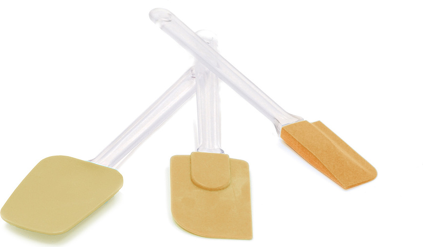 Silikomart Spatules à Pâtisserie, jaunes, Lot de 3