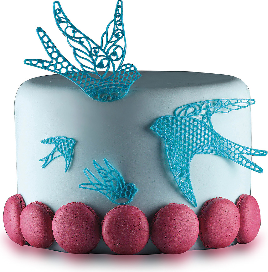 Silikomart Trd13 Tapis Dentelle, en silicone, motif oiseaux