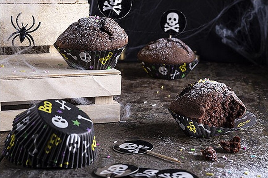 Skull Caissettes à Muffins, Lot de 24