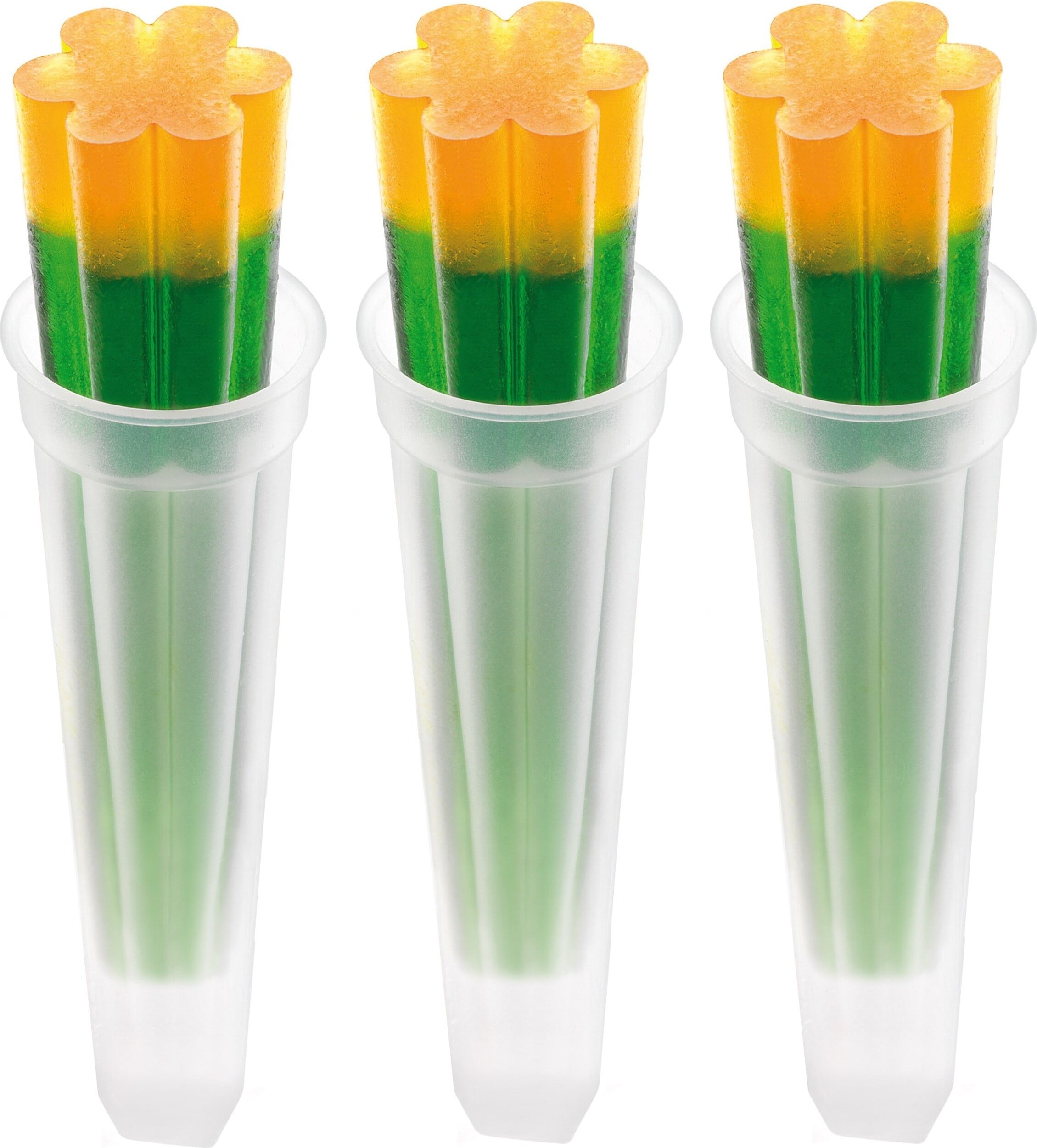 Stampo Ghiaccioli Eisformen weiß aus Silikon 3 St.