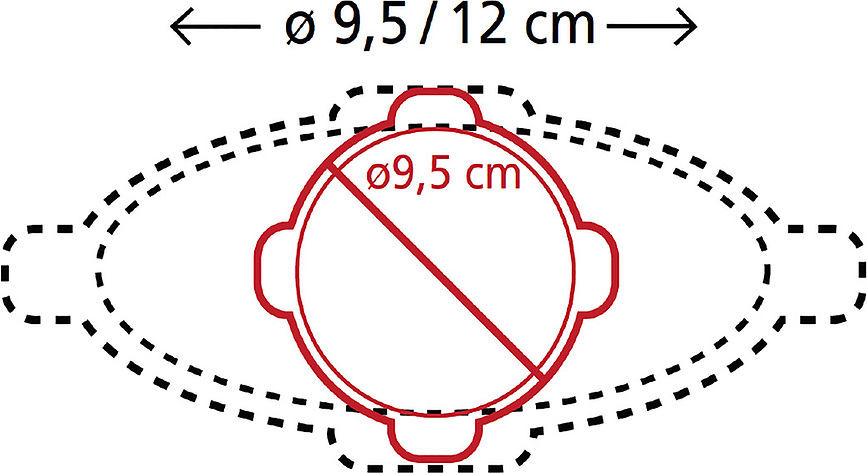 Tapa de silicona Coverflex, 16 cm, transparente