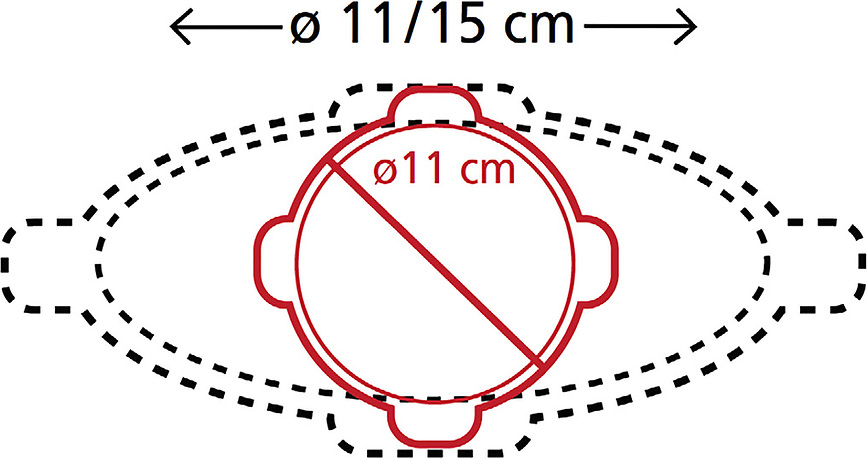 Tapa de silicona Coverflex, 16 cm, transparente