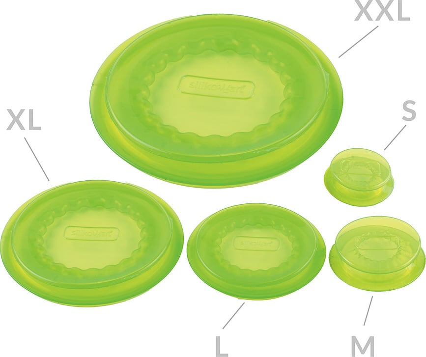 Tapas de silicona Capflex, Talla M, verdes, 2 unidades