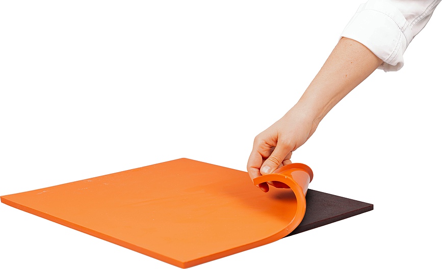 Tapis Roulade Silicone Baking Mat 32.5 x 32.5 x 2 cm, orange